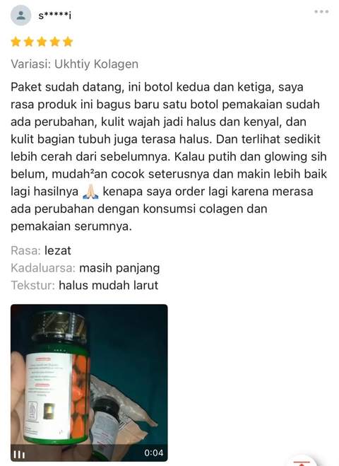 Review Shopee Ukhtiy Kolagen repeat order